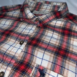 AMERICAN EAGLE WOMENS FLANNEL LONG SLEEVE SHIRT